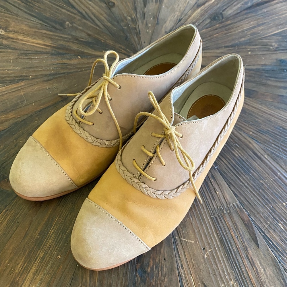Wolverine No 1883 Maisie Tan Two-Tone Oxfords